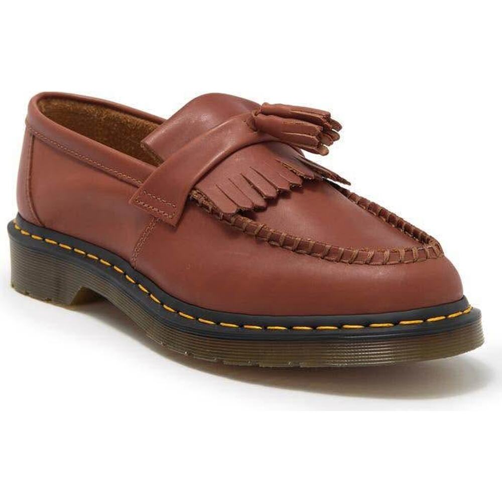 Dr. Martens Men’s Size 10 Adrian Brown Leather Moc Toe Tassel Loafer